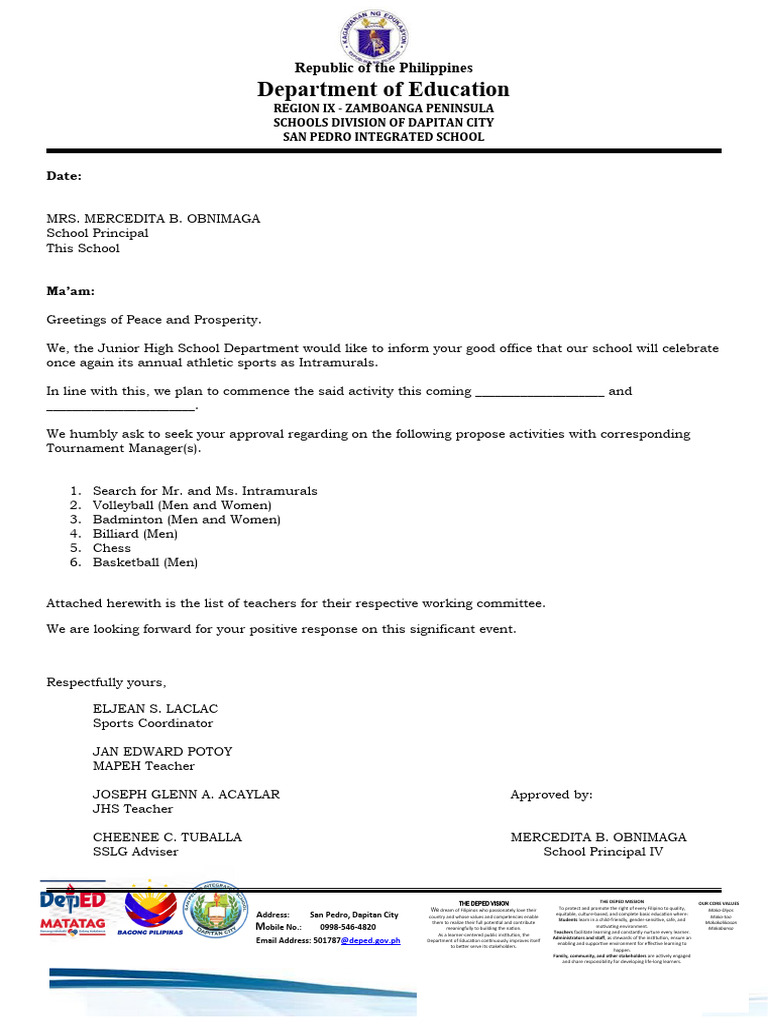 Intramural 2023-2024 | PDF | Learning | Philippines
