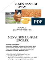 Menyusun Ransum Ayam MARLINA