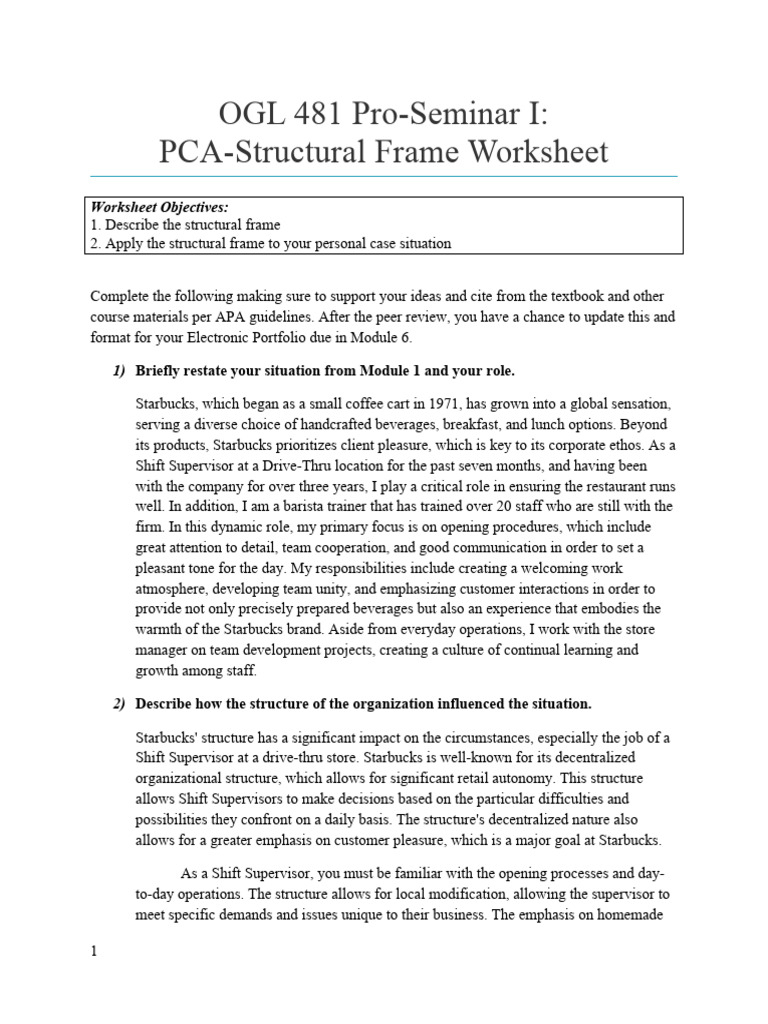 2 Structural Frame Worksheet | PDF