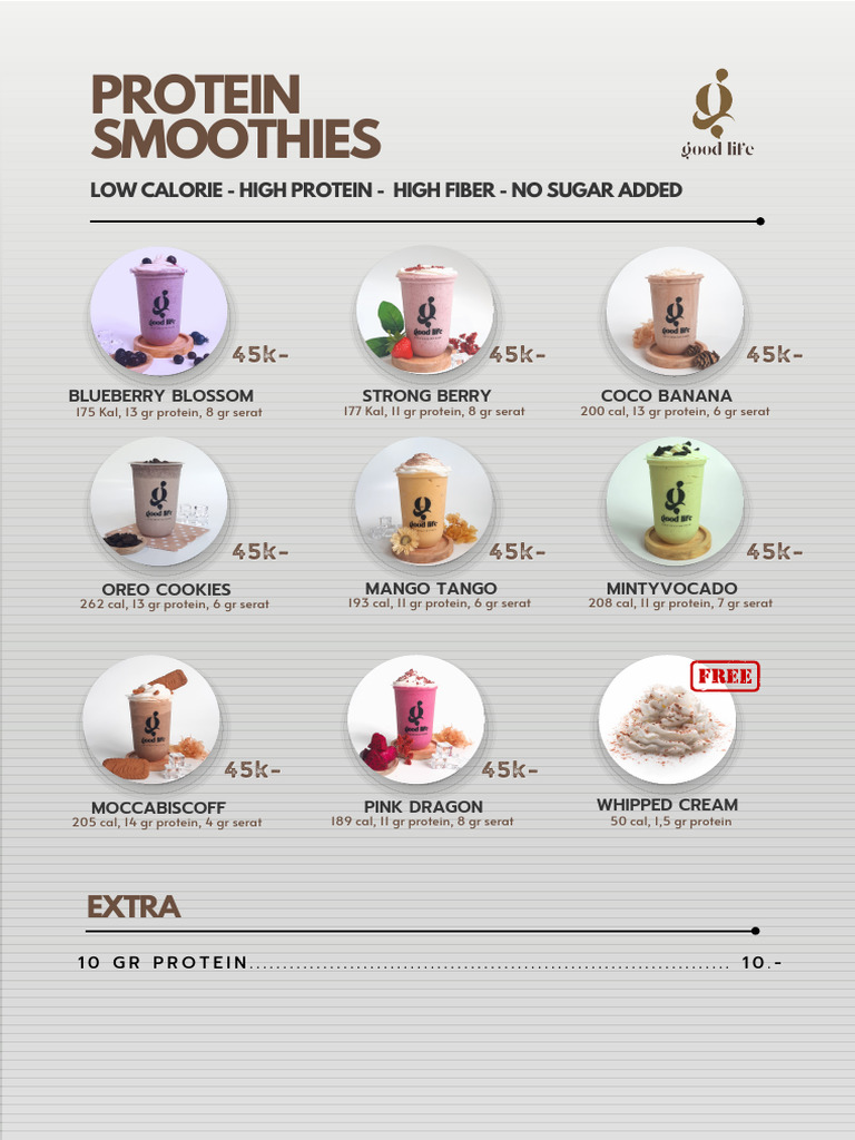 Menu Goodlife | PDF | Food And Drink | Determinants Of Health