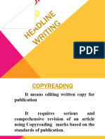 Copyreading and Headline Writing