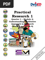 Practical Research 1 - Quarter 1 - Module 2 of 4 - Understanding Qualitative Approach in Research (Week 3 To Week 4) - v2