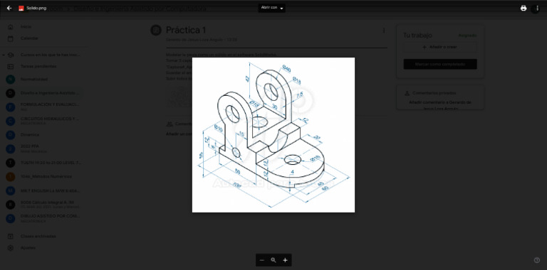 Modelado 3D en SolidWorks: Práctica 1 | PDF | Ingeniería Informática ...