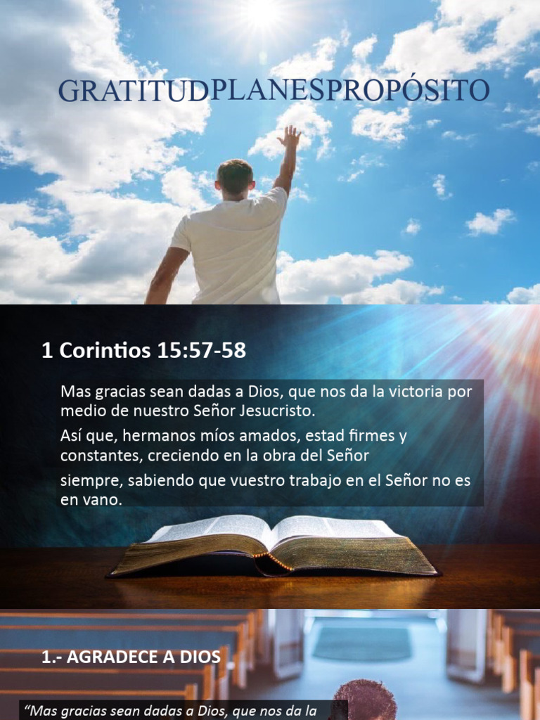 Gratitud y Propósito en la Fe | PDF | Religión y espiritualidad