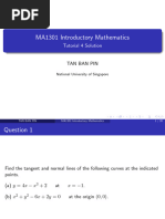 MA1301 Tutorial 4 Solution