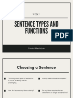 Week 1 - Types of Sentence