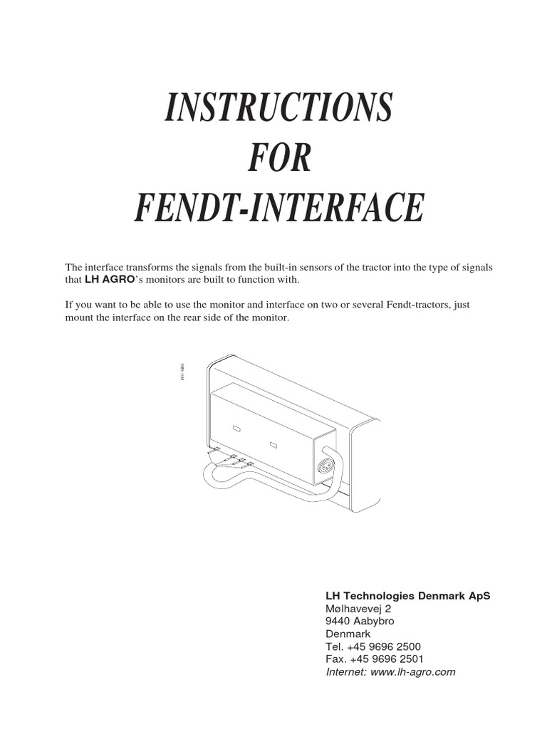 Fendt Interface Manual UK | PDF | Electronics | Equipment
