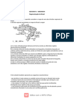 Regionalização do Brasil - Questões 1