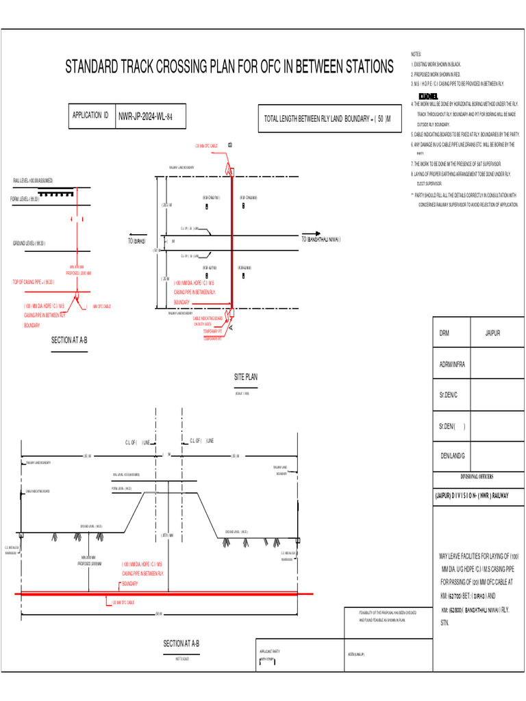 Railway Land Boundary Plan | PDF | Rail Transport | Civil Engineering