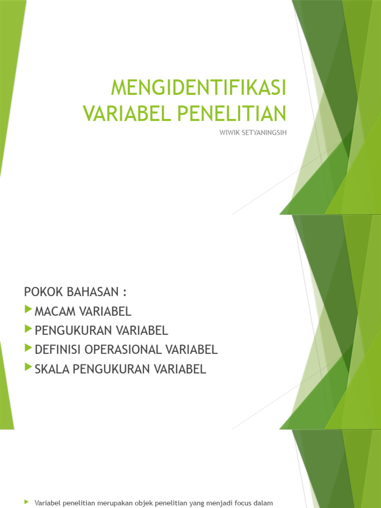 Mengidentifikasi Variabel Penelitian | PDF