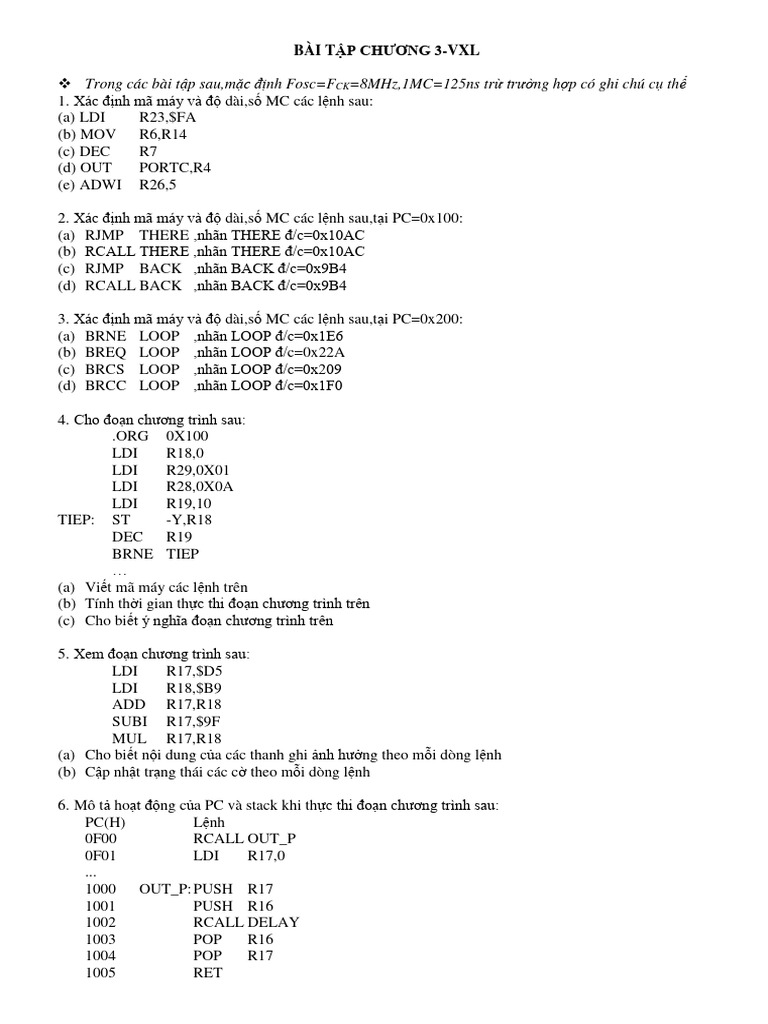 BT Chuong 3 | PDF