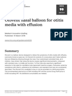 Otovent Nasal Balloon For Otitis Media With Effusion PDF 63499234925509