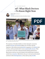 I Am Tired' - What Black Doctors Need You To Know Right Now