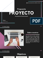 Presentación Propuesta Proyecto Brief Cliente Moderno Profesional Negro y Blanco
