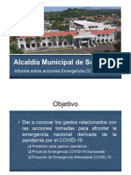 Informe de Gastos Del Préstamo de Un Millón de Dolares para La Emergencia Del COVID19 Actualizado Hasta El 26mayo2020