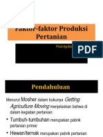 Faktor-Faktor Produksi Pertanian