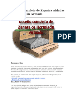 Diseño Completo de Zapatas Aisladas de Hormigón Armado