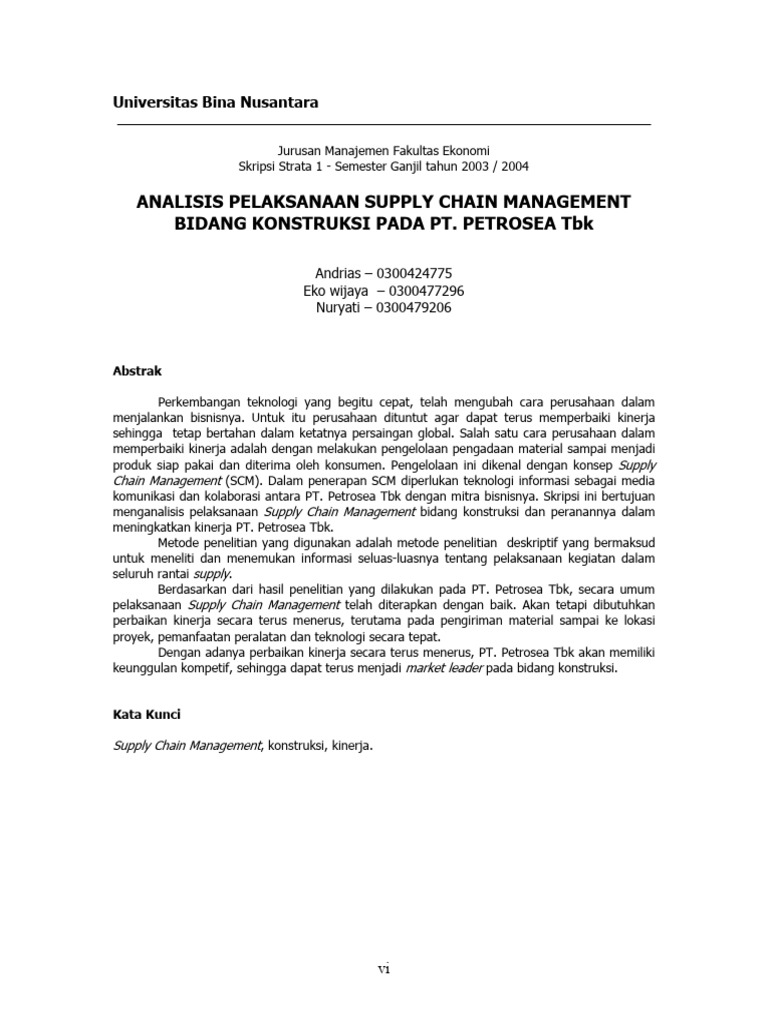  123dok com analisis pelaksanaan supply chain management bidang