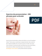 ? EXERCICE DE PRONONCIATION - 200 PHRASES POUR ARTICULER