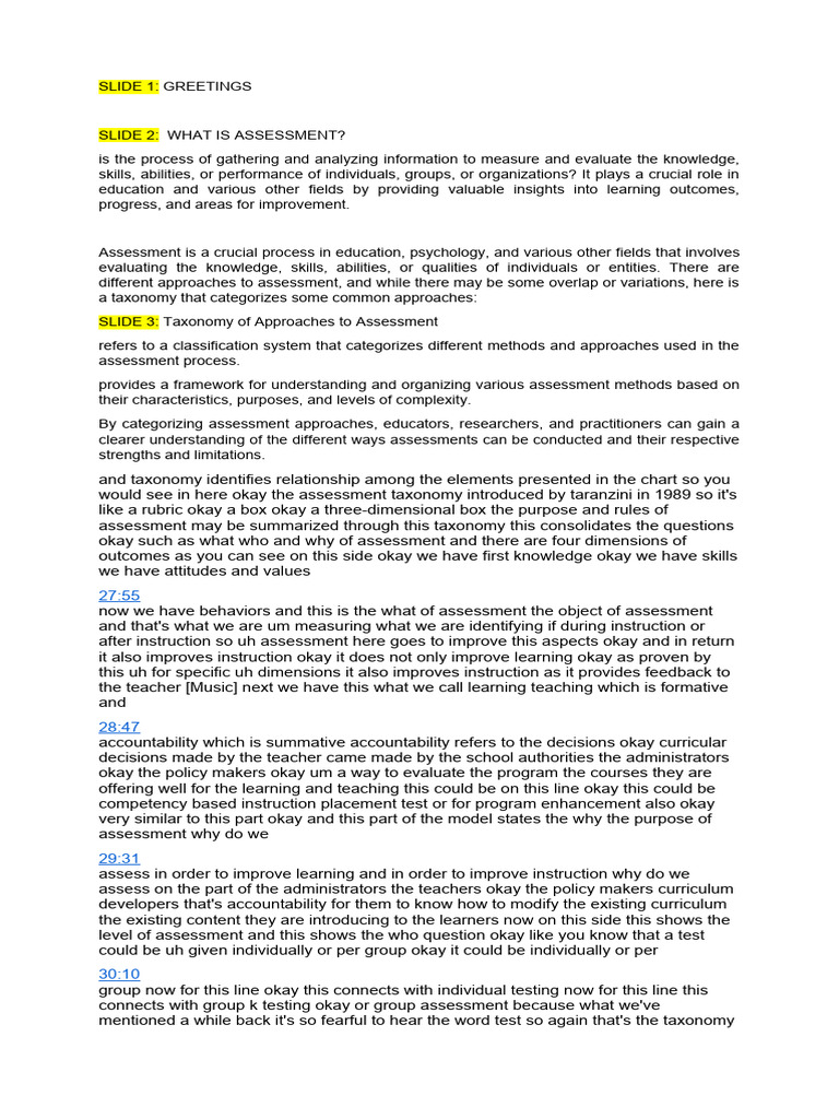 Script Codoy | PDF | Educational Assessment | Cognition