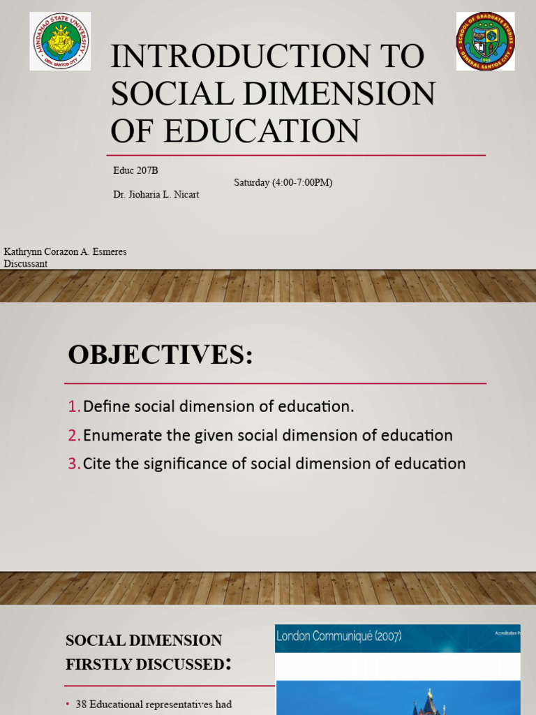 Introduction To Social Dimension of Education | Download Free PDF ...