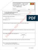 Grade 08 Mathematics 2nd Term Test Paper 2019 English Medium North Central Province