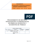 SST-PG-002 - Procedimiento de Reporte, Investigacion y Elaboracion de Informes de Incidentes