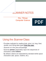 Scanner Notes