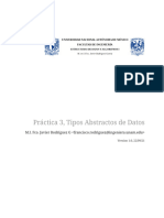 Práctica 3, Tipos Abstractos de Datos: M.I. Fco. Javier Rodríguez G