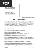 Texas Lady Bird Deed Form