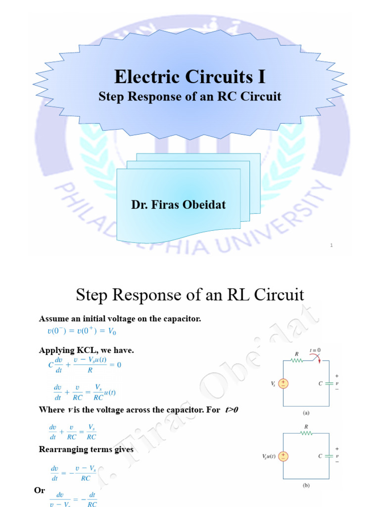 14 Step Response of An RC Circuit | PDF