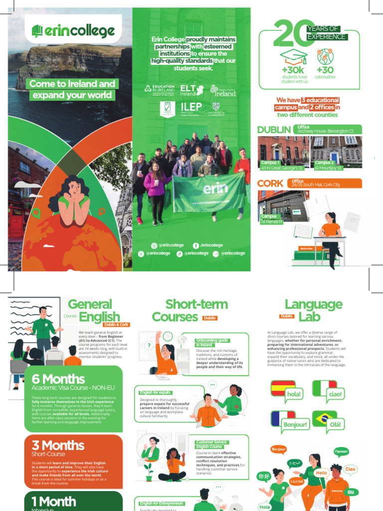 1-Year Language Course at Erin College | PDF