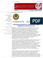 U. S. Bureau of Industry and Security - DOJ Press Release - April 9, 2009