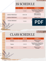 Class Schedule