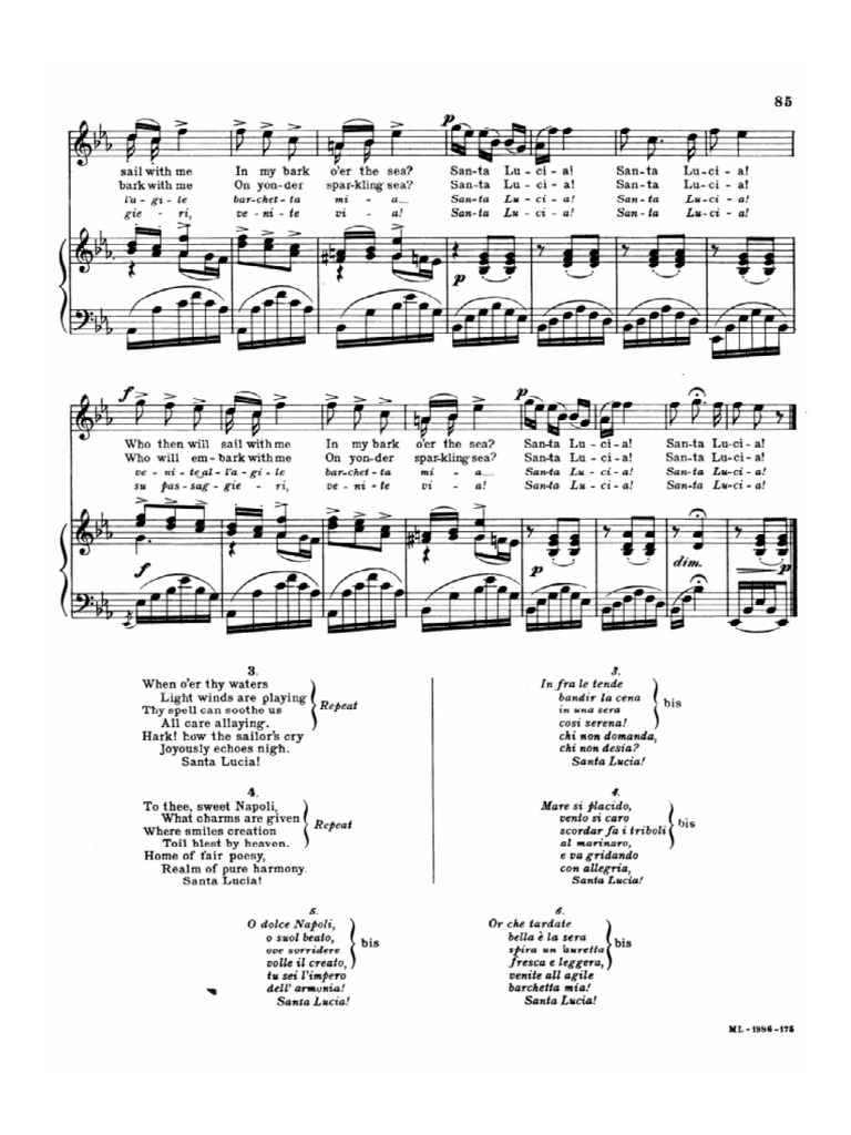 Santa Lucia Eb | PDF