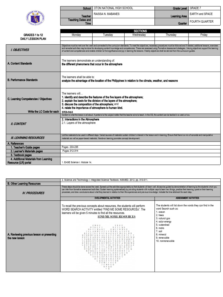 Co 4th Layers Of The Atmosphere Pdf Atmosphere Of Earth Atmosphere