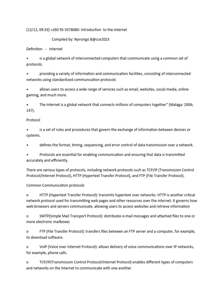 Computer Studies Notes | Download Free PDF | World Wide Web | Internet ...