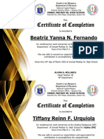Certificate - Immersion