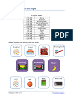 Grade 1 Time Morning Afternoon Night
