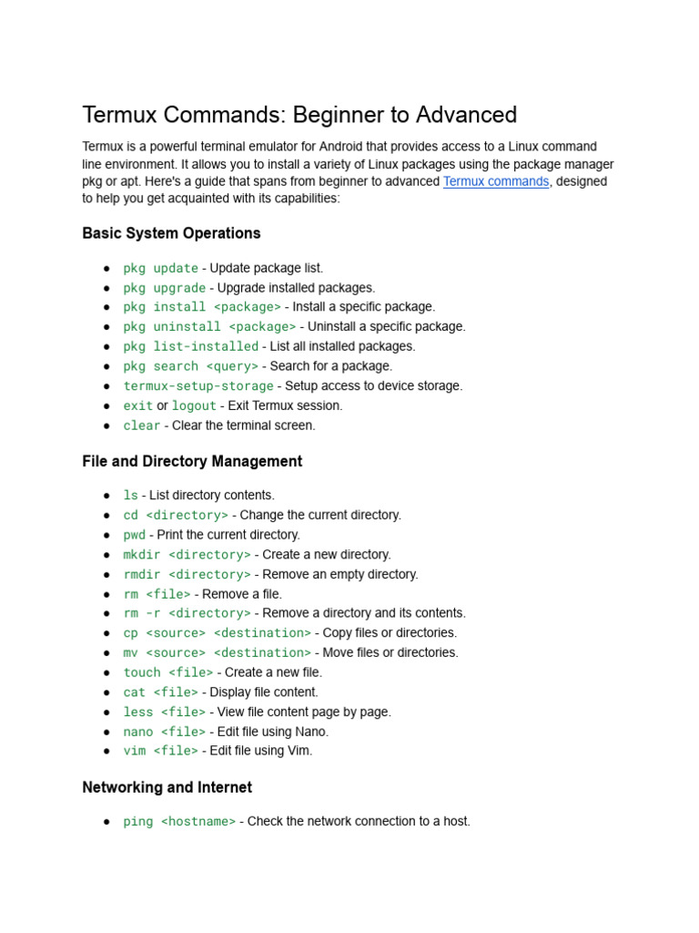 Book termux commands pdf file transfer protocol secure shell