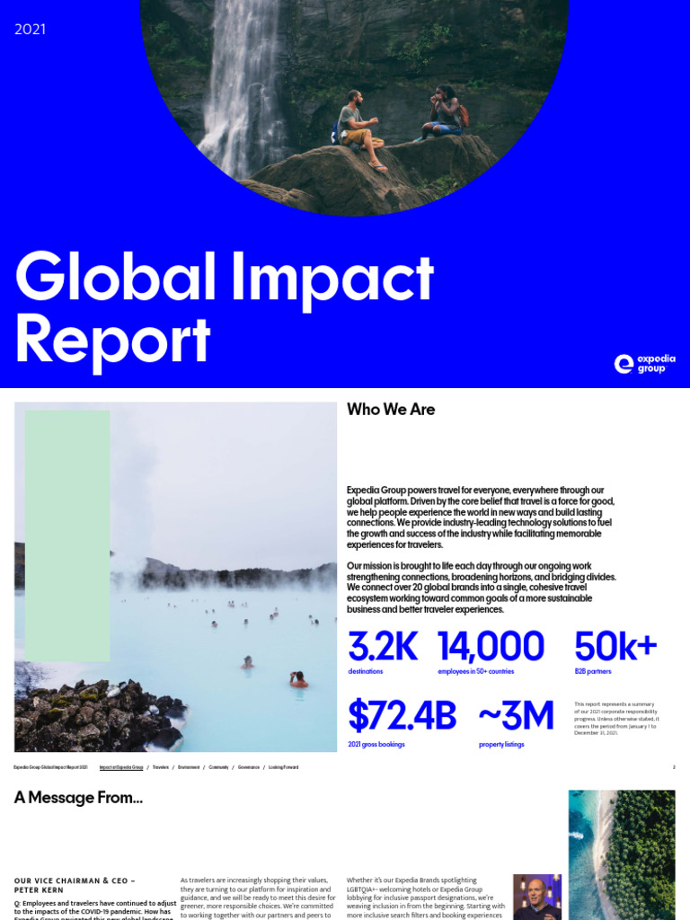 Expedia Global Impact Report 2021 FINAL | PDF | Sustainability | Tourism