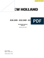 New Holland E20.2SR, E22.2SR, E27.2SR Mini Crawler Excavators Service Repair Workshop Manual