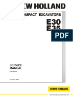 New Holland E30, E35 Compact Excavators Service Repair Manual