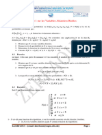 SERIE 1 Sur Les Variables Aléatoires Réelles