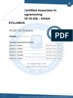PCAP™ - Certified Associate in Python Programming (Exam PCAP-31-03) - EXAM Syllabus