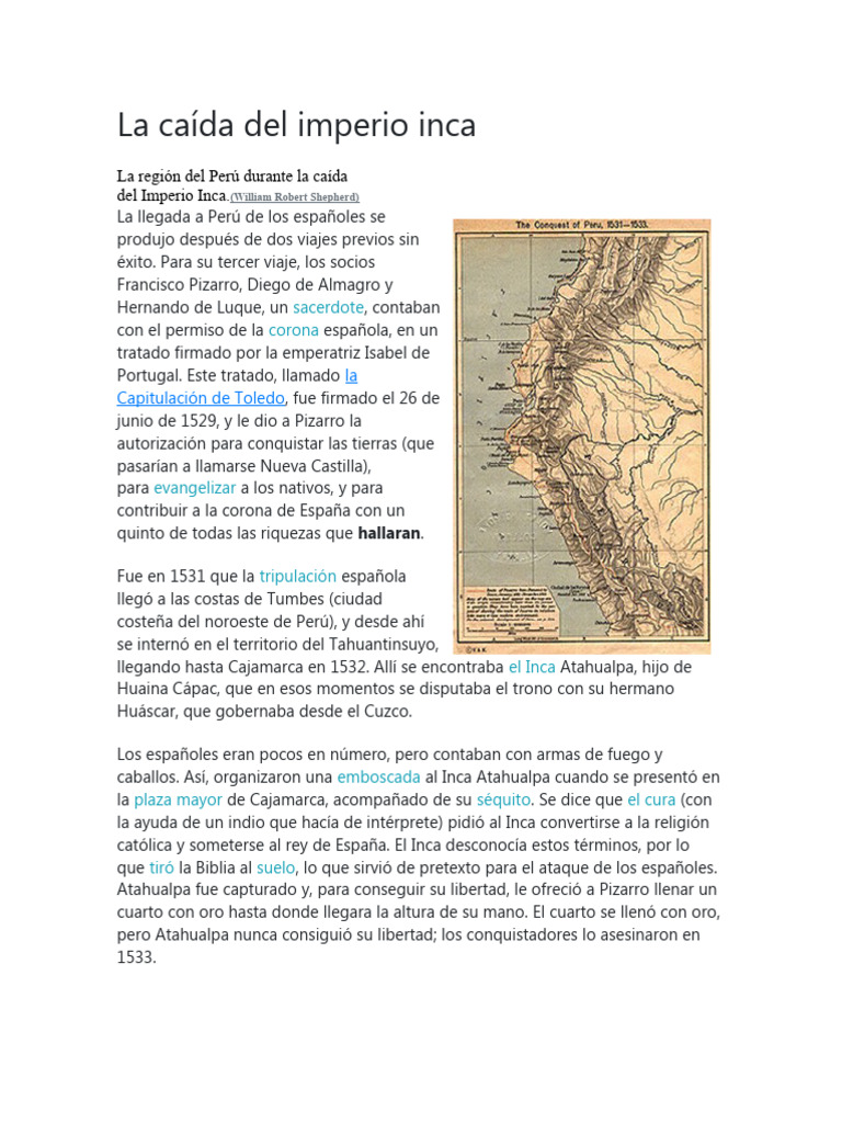 Muerte de Atahualpa y la caída inca | PDF | Francisco Pizarro | Imperio ...