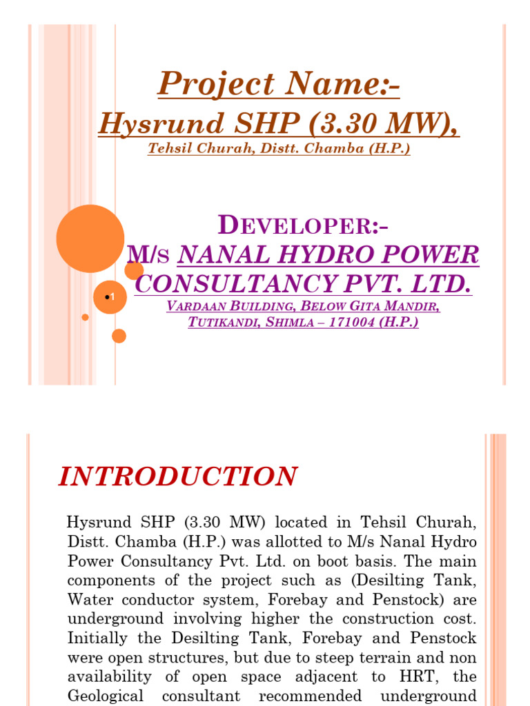 Hysrund SHP Project Overview and Details | PDF