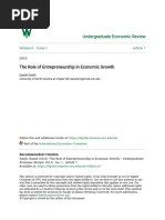 The Role of Entrepreneurship in Economic Growth