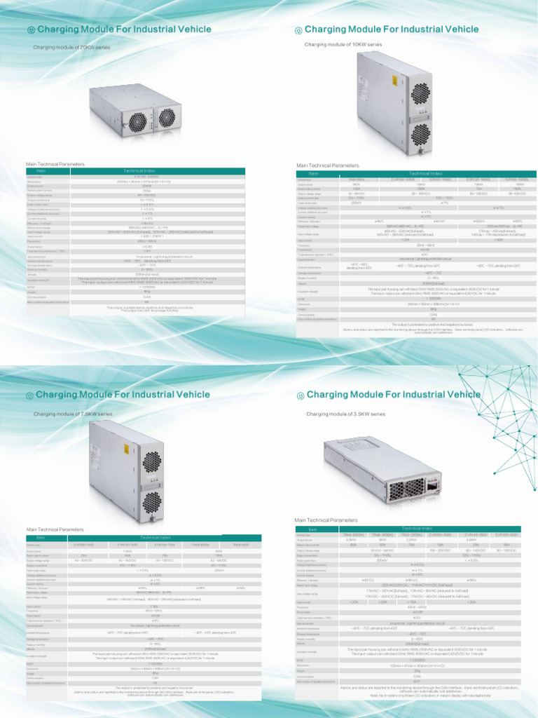 Industrial EV Charging Module Specs | PDF | Distortion | Electronic ...