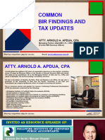 Common BIR Findings and Tax Updates PICPA Batangas 10.27.23